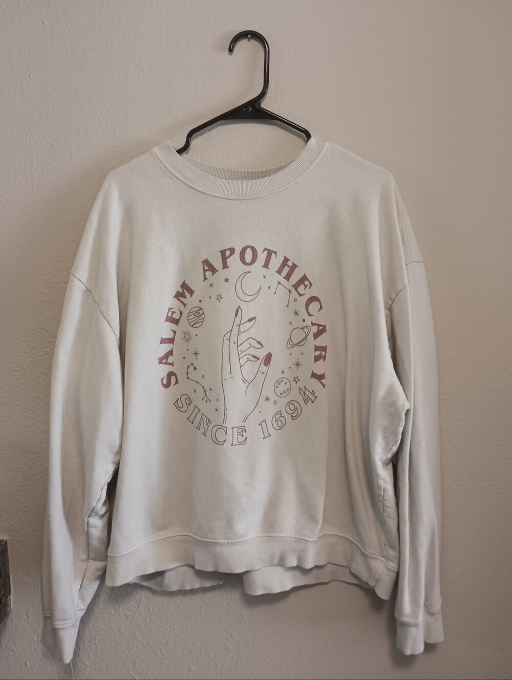 Salem Apothecary White Oversized Sweater